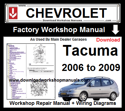 chevrolet tacuma service repair workshop manual download